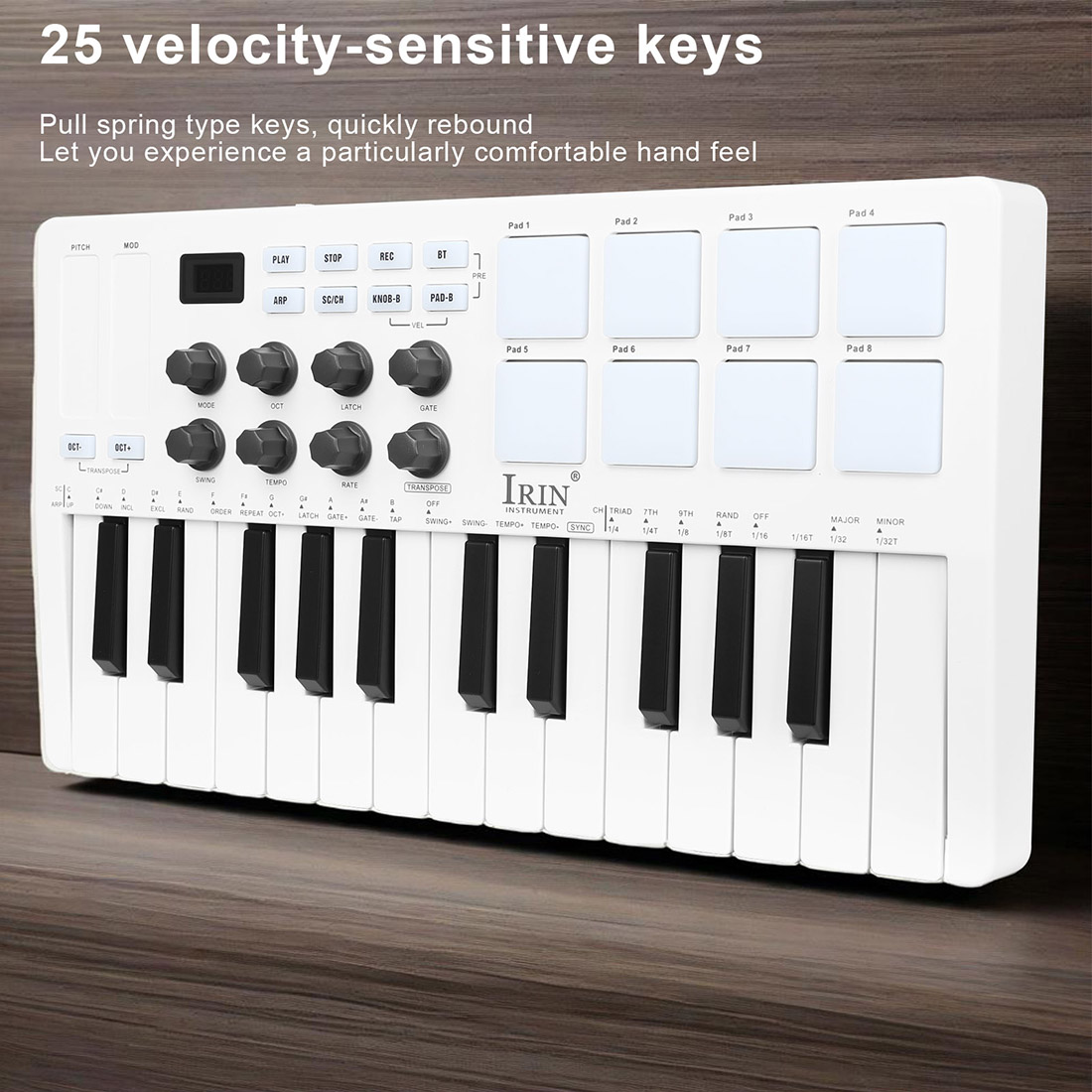 SMK-25 لوحة مفاتيح محمولة للتح - مراجعة Midi Controller Pad وسعره